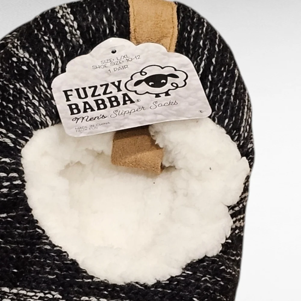 Fuzzy Babba Mens Slipper Socks L/XL
